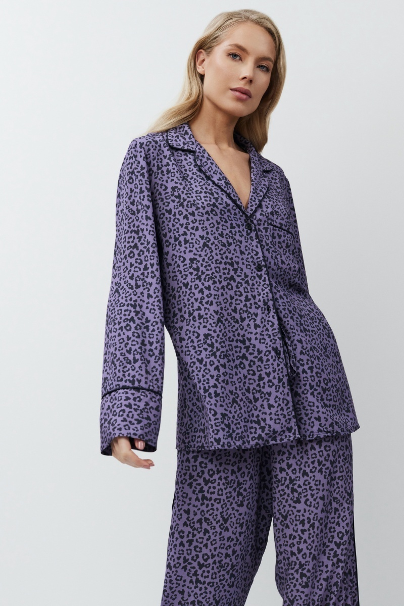 sku: ALIX | Brand: Aruelle | Size: XSmall Small Medium Large XLarge XXLarge | Colors: Сиреневый/Черный | Бренды Aruelle | Домашняя одежда Пижамы | Title: Пижама с брюками ALIX