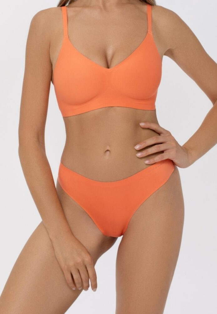 sku: S25-0991-K1-STO-SZ | Brand: Marc Andre  | Size: 36 38 40 42 44  | Colors: Оранжевая пудра  | Бренды Marc&Andre | Трусы Нижнее белье Стринги | Title: Стринги SECOND SKIN