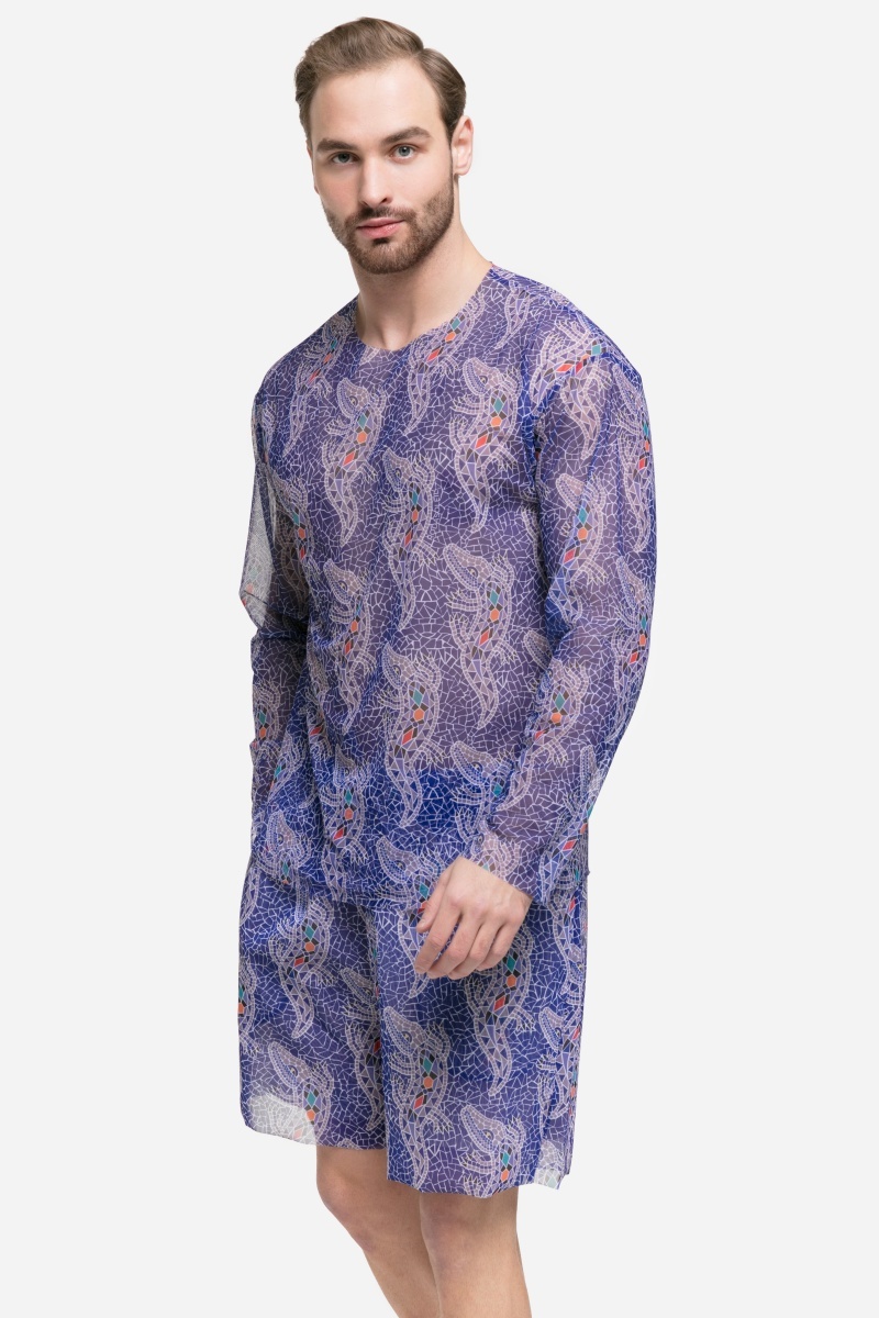 sku: 25003367 | Brand: RoDaSoleil  | Size: Small Medium Large XLarge XXLarge  | Colors: Лиловый  | Бренды RoDaSoleil | Пляжная одежда | Мужская коллекция Пляжная одежда | Title: Футболка КРОКОДИЛ ЛИЛОВЫЙ