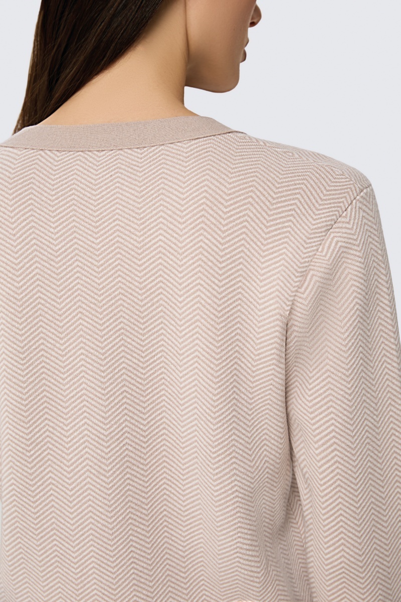 sku: W25-00CH0109 | Brand: Marc Andre  | Size: 36 38 40 42 44 46  | Colors: Бежевый  | Бренды Marc&Andre | Кашемир Кардиганы | Title: Кардиган ETERNAL WAVES