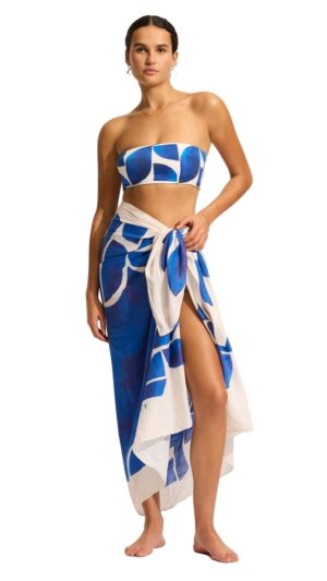 sku: 55454-SG | Brand: Seafolly  | Size: Onesize  | Colors: Ультрамарин  | Бренды Seafolly | Пляжная одежда | Title: Пляжное парео