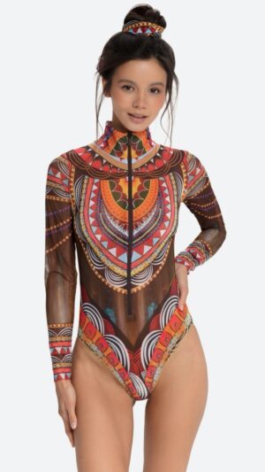 sku: 22003621 | Brand: RoDaSoleil  | Size: XSmall Small Medium Large XLarge  | Colors: Коричневый  | Бренды RoDaSoleil | Купальники Слитные | Title: Слитный купальник АФРИКА