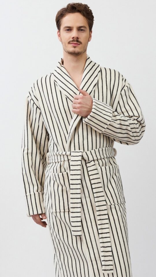 sku: LANA | Brand: Aruelle  | Size: Small Medium Large XLarge XXLarge  | Colors: Кремовый/Черный  | Бренды Aruelle | Мужская коллекция Халаты | Title: Халат LANA