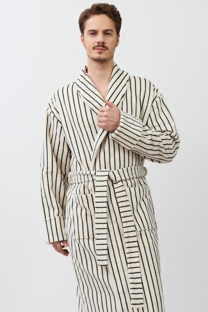 sku: LANA | Brand: Aruelle  | Size: Small Medium Large XLarge XXLarge  | Colors: Кремовый/Черный  | Бренды Aruelle | Мужская коллекция Халаты | Title: Халат LANA