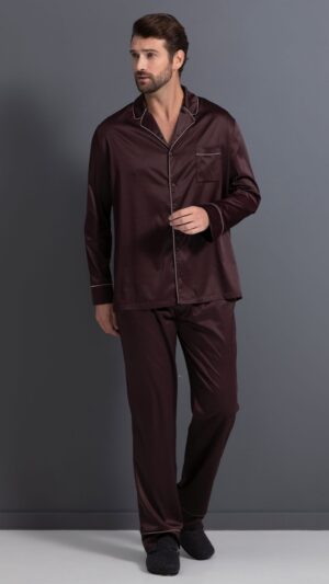 sku: 61890-2 | Brand: Laete  | Size: Medium Large XLarge XXLarge 3XL  | Colors: Темный шоколад  | Бренды Laete | Мужская коллекция Пижамы | Title: Пижама с брюками