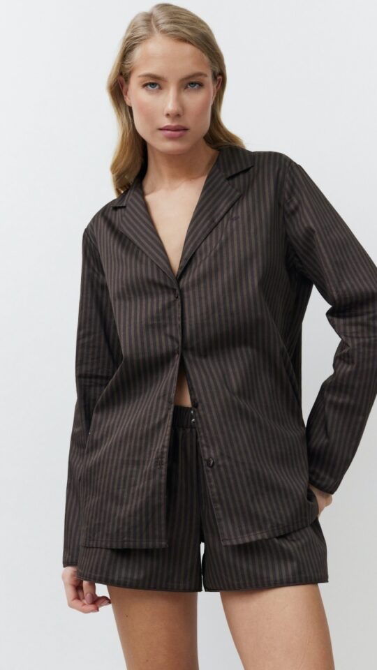 sku: NOEMIE | Brand: Aruelle  | Size: XSmall Small Medium Large XLarge XXLarge  | Colors: Шоколадный  | Бренды Aruelle | Домашняя одежда Пижамы | Title: Пижама с шортами NOEMIE