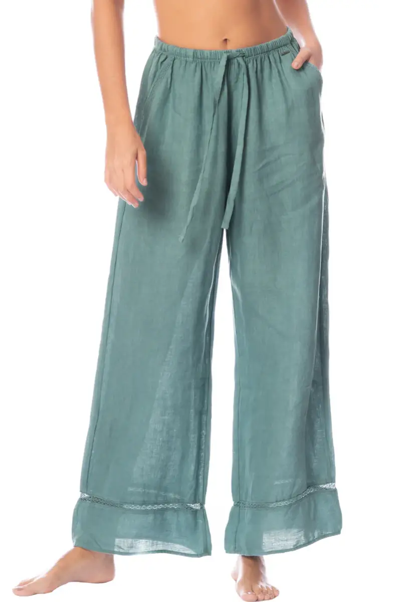 sku: PT2121CPA004 | Brand: Maaji  | Size: Medium Large  | Colors: Серо-зеленый  | Бренды Maaji | Пляжная одежда | Title: Брюки EUCALYPTUS GREEN