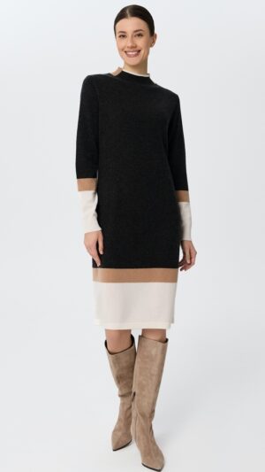 sku: W25-00CH0503 | Brand: Marc Andre  | Size: 36 38 40 42 44  | Colors: Черный  | Бренды Marc&Andre | Кашемир | Title: Платье URBAN BLOCK