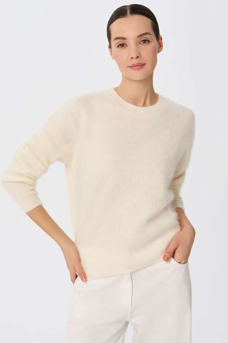 sku: W25-00CH1019 | Brand: Marc Andre  | Size: 36 38 40 42 44  | Colors: Белый  | Бренды Marc&Andre | Кашемир Джемперы | Title: Джемпер CLOUDED LUXE