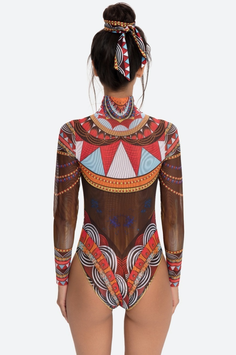 sku: 22003621 | Brand: RoDaSoleil  | Size: XSmall Small Medium Large XLarge  | Colors: Коричневый  | Бренды RoDaSoleil | Купальники Слитные | Title: Слитный купальник АФРИКА