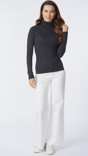 sku: W24-00SC0418 | Brand: Marc Andre  | Size: 36 38 40 42 44  | Colors: Серый  | Бренды Marc&Andre | Кашемир Джемперы | Title: Водолазка из шелка и кашемира MILD LAYER