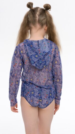 sku: 25002567 | Brand: RoDaSoleil  | Size: 104 110 116 122 128 134 140 146 152 158  | Colors: Лиловый  | Бренды RoDaSoleil | Детские купальники | Title: Футболка КРОКОДИЛ ЛИЛОВЫЙ с капюшоном