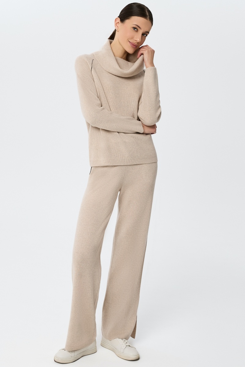 sku: W25-00CH0424 | Brand: Marc Andre  | Size: 36 38 40 42 44 46  | Colors: Бежевый  | Бренды Marc&Andre | Кашемир Джемперы | Title: Свитер QUITE MOTION