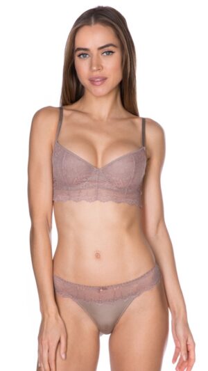 sku: 86038 | Brand: Rose&Petal  | Size: 70 B 70 C 70 D 75 B 75 C 75 D  | Colors: Кремневый Серый Серо-коричневый  | Бренды Rose&Petal | Бюстгальтер Нижнее белье Балконет | Title: Балконет Magnolia