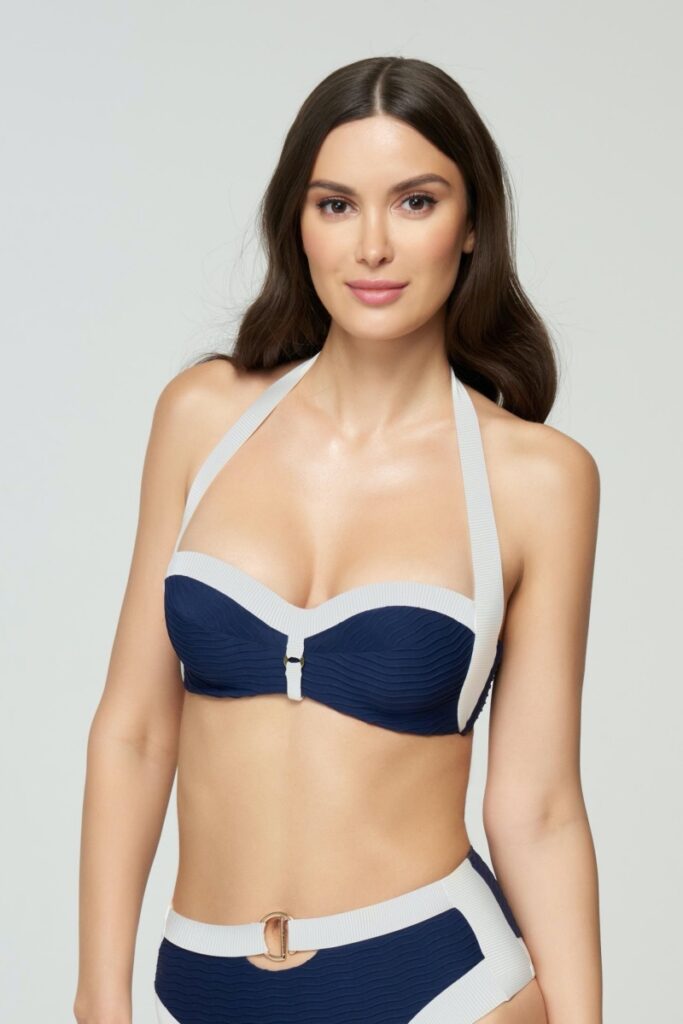 sku: L2325-Y-902 | Brand: Marc Andre  | Size: 36 B 36 C 36 D 38 B 38 C 38 D 40 B 40 C 40 D 42 B 42 C 42 D 44 B 44 C 44 D  | Colors: Сине-белый  | Бренды Marc&Andre | Купальники Раздельные | Title: Бюстгальтер GOLDEN EYE