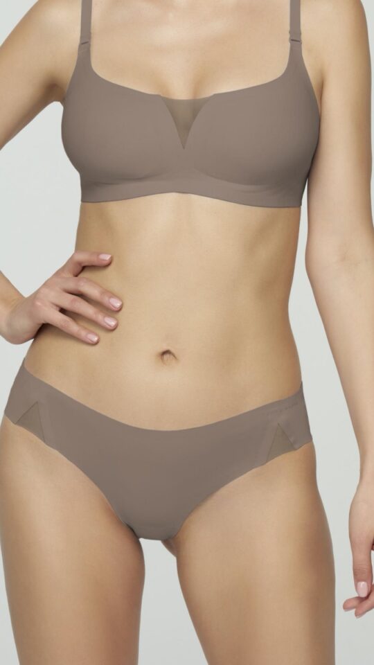 sku: W21-1393-BZO-SZ | Brand: Marc Andre  | Size: 36 38 40 42 44 46  | Colors: Мокко  | Бренды Marc&Andre | Трусы Нижнее белье Бразильяна | Title: Бразильяна SECOND SKIN