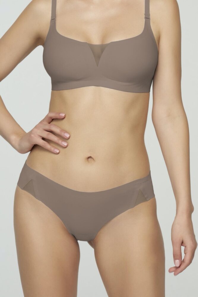 sku: W21-1393-BZO-SZ | Brand: Marc Andre  | Size: 36 38 40 42 44 46  | Colors: Мокко  | Бренды Marc&Andre | Трусы Нижнее белье Бразильяна | Title: Бразильяна SECOND SKIN