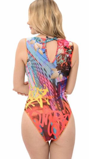 sku: 22001181 | Brand: RoDaSoleil  | Size: XSmall Small Large XLarge  | Colors: Цветной  | Бренды RoDaSoleil | Купальники Слитные | Title: Слитный купальник ГРАФФИТИ