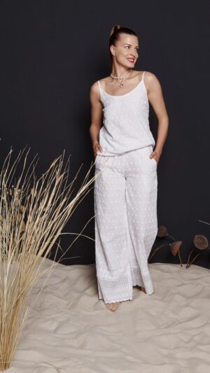 sku: couture 45 | Brand: Fattore  | Size: Small Medium Large  | Colors: Белый  | Бренды Fattore | Пляжная одежда | Title: Брюки FATTORE