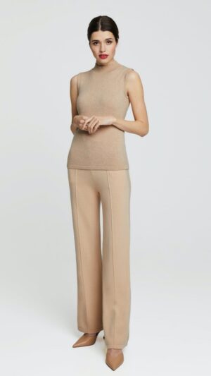 sku: W23-00CH1810 | Brand: Marc Andre  | Size: 36 38 40 42 44 46  | Colors: Бежевый  | Бренды Marc&Andre | Кашемир Брюки | Title: Брюки HIDDEN DIAMOND