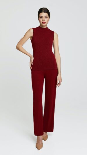 sku: W23-00CH1910 | Brand: Marc Andre  | Size: 36 38 40 42 44 46  | Colors: Красный  | Бренды Marc&Andre | Кашемир Брюки | Title: Брюки HIDDEN DIAMOND