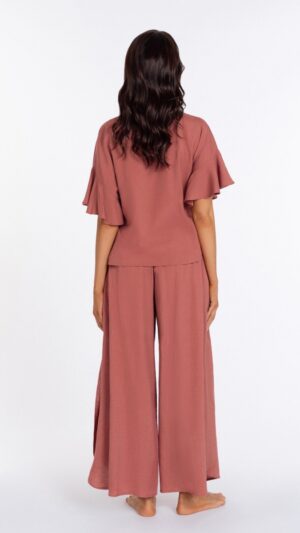 sku: BR24-03-PA | Brand: Marc Andre  | Size: Small Medium Large  | Colors: Коралл  | Бренды Marc&Andre | Пляжная одежда | Title: Брюки LUXURY LINENS
