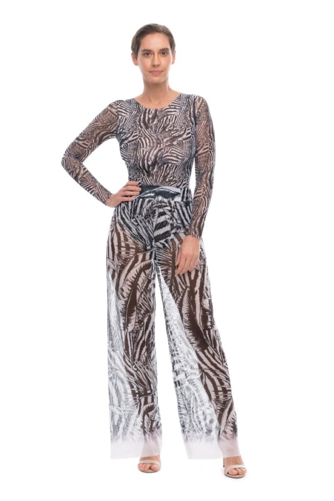 sku: 23002094 | Brand: RoDaSoleil  | Size: Onesize  | Colors: Серый  | Бренды RoDaSoleil | Пляжная одежда | Title: Брюки ПСЕВДОЗЕБРА