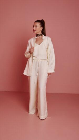 sku: BR2-ZKT-L1-LC | Brand: SHAMANI  | Size: Small Medium Large  | Colors: Молочный  | Бренды SHAMANI | Пляжная одежда | Title: Брюки ЗАКАТ