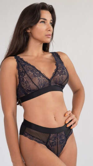 sku: 103087 | Brand: Rose&Petal  | Size: 70 A 70 B 70 C 75 A 75 B 75 C 80 A 80 B 80 C  | Colors: Чернильный С Люрексом  | Бренды Rose&Petal | Нижнее белье Бюстгальтер | Title: Бюстгальтер VOILE