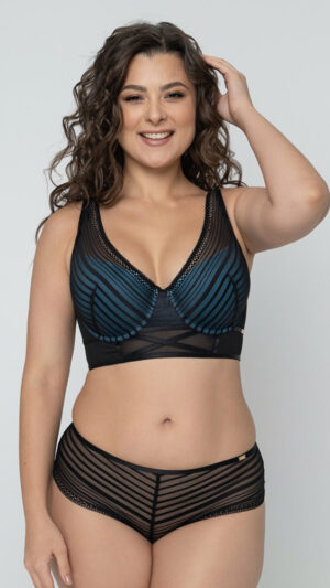 sku: 97073 | Brand: Rose&Petal  | Size: XSmall Small Medium Large XLarge  | Colors: Черный/Изумруд Черный/Телесный  | Бренды Rose&Petal | Трусы Нижнее белье Хипстеры | Title: Трусы Voile