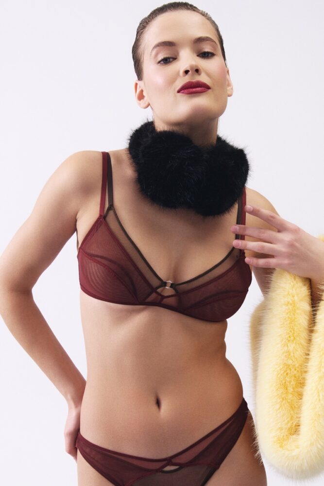 sku: ETTORE | Brand: Icone  | Size: XSmall Small Medium Large  | Colors: Шоколадный/Винный  | Бренды Icone | Бюстгальтер Нижнее белье Бескаркасный | Title: Бюстгальтер ETTORE