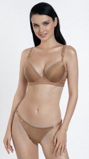 sku: S24-0394-K1-TNO-LZ | Brand: Marc Andre  | Size: 36 38 40 42 44  | Colors: Коричневый  | Бренды Marc&Andre | Трусы Нижнее белье Брифы | Title: Брифы-Танга INTRIGUE