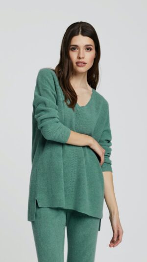sku: W23-00CH0416 | Brand: Marc Andre  | Size: 36 38 40 42 44 46  | Colors: Зеленый  | Бренды Marc&Andre | Кашемир Джемперы | Title: Джемпер ELEGANT CONTUR