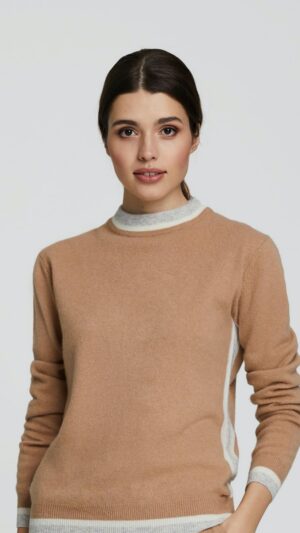sku: W23-00CH0319 | Brand: Marc Andre  | Size: 36 38 40 42 44 46  | Colors: Бежевый  | Бренды Marc&Andre | Кашемир Джемперы | Title: Джемпер TINDED AVENUES