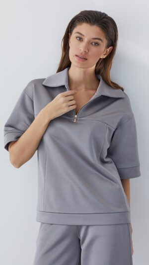 sku: 30556 | Brand: Laete  | Size: XSmall Small Medium Large XLarge XXLarge  | Colors: Бежевый металлик Серый металлик  | Бренды Laete | Домашняя одежда Костюмы | Title: Джемпер