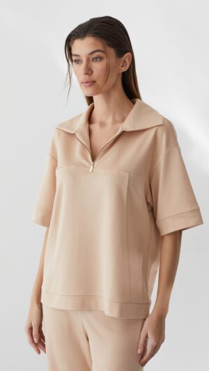sku: 30556 | Brand: Laete  | Size: XSmall Small Medium Large XLarge XXLarge  | Colors: Бежевый металлик Серый металлик  | Бренды Laete | Домашняя одежда Костюмы | Title: Джемпер