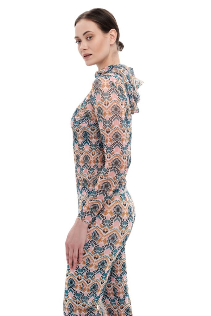sku: 24000749 | Brand: RoDaSoleil  | Size: XSmall Small Medium Large XLarge  | Colors: Цветной  | Бренды RoDaSoleil | Пляжная одежда | Title: Футболка  КАСАБЛАНКА с капюшоном
