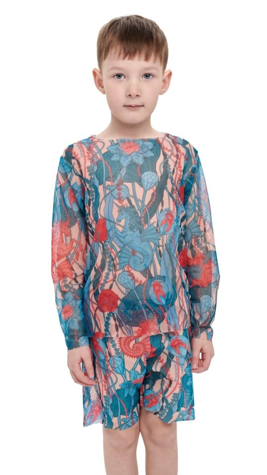 sku: 24002410 | Brand: RoDaSoleil  | Size: 104 110 116 122 128 134 140 146 152 158  | Colors: Цветной  | Бренды RoDaSoleil | Детские купальники | Title: Футболка МОРСКИЕ ЕДИНОРОГИ