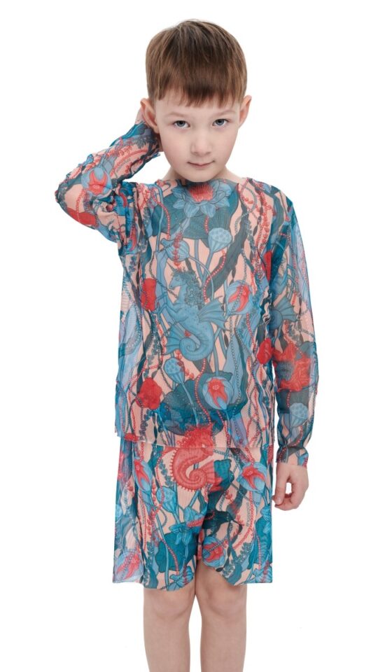 sku: 24002410 | Brand: RoDaSoleil  | Size: 104 110 116 122 128 134 140 146 152 158  | Colors: Цветной  | Бренды RoDaSoleil | Детские купальники | Title: Футболка МОРСКИЕ ЕДИНОРОГИ