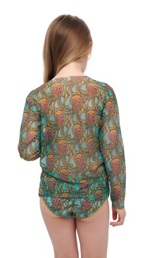 sku: 24002461 | Brand: Roda Soleil  | Size: 104 110 116 122 128 134 140 146 152 158  | Colors: Цветной  | Бренды RoDa Soleil | Детские купальники | Title: Футболка ОСЬМИНОЖКИ