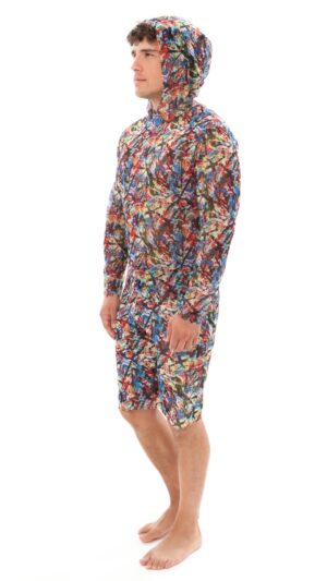 sku: 23003289 | Brand: Roda Soleil  | Size: XSmall Small Medium Large XLarge XXLarge  | Colors: Цветной  | Бренды RoDa Soleil | Пляжная одежда | Title: Футболка СТРИТ АРТ с капюшоном