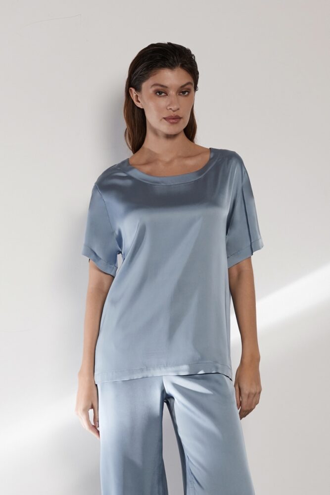 sku: 61817 | Brand: Laete | Size: XSmall Small Medium Large XLarge XXLarge | Colors: Светло-Коричневый Терракотовый Туманный голубой | Бренды Laete | Пляжная одежда | Title: Футболка