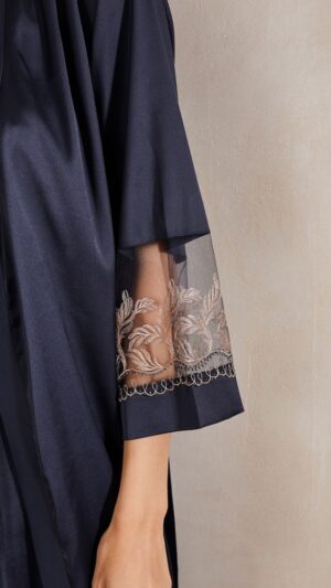sku: 60550 | Brand: Laete  | Size: XSmall Small Medium Large XLarge XXLarge  | Colors: Темно-синий  | Бренды Laete | Домашняя одежда Халаты | Title: Халат