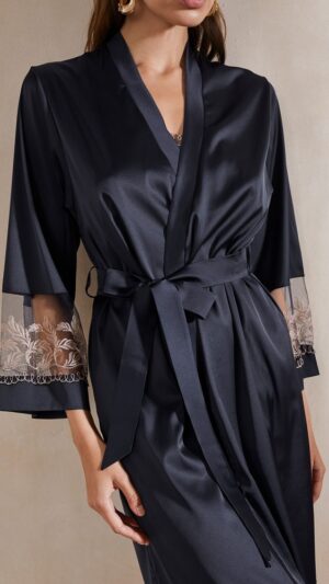 sku: 60550 | Brand: Laete  | Size: XSmall Small Medium Large XLarge XXLarge  | Colors: Темно-синий  | Бренды Laete | Домашняя одежда Халаты | Title: Халат