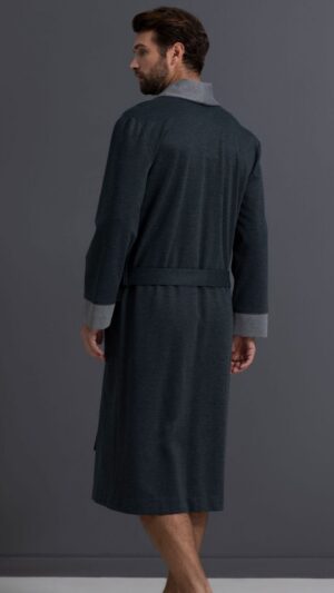 sku: 30472 | Brand: Laete  | Size: Small Medium Large XLarge XXLarge 3XL 4XL  | Colors: Серо-зеленый Серый меланж  | Бренды Laete | Мужская домашняя одежда Халаты | Title: Халат