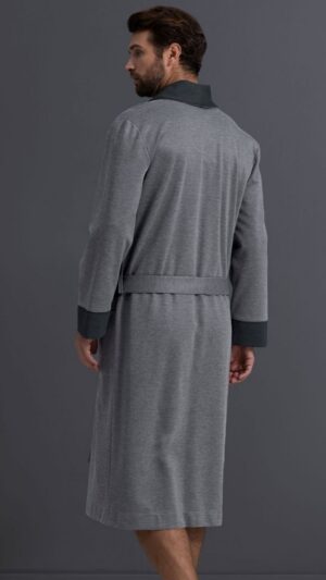 sku: 30472 | Brand: Laete  | Size: Small Medium Large XLarge XXLarge 3XL 4XL  | Colors: Серо-зеленый Серый меланж  | Бренды Laete | Мужская домашняя одежда Халаты | Title: Халат