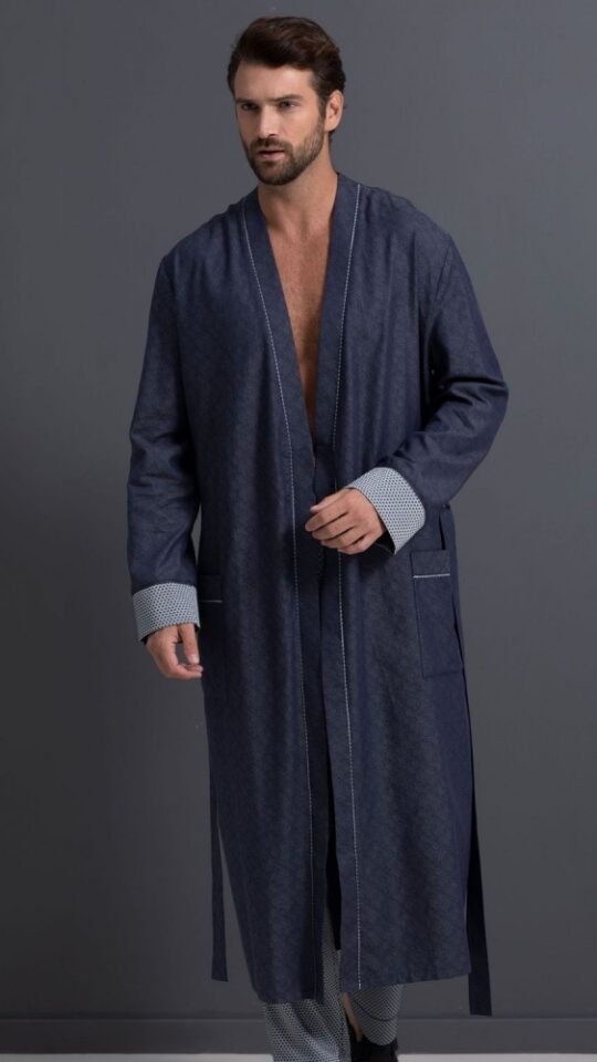 sku: 55370 | Brand: Laete  | Size: Small Medium Large XLarge XXLarge 3XL 4XL  | Colors: Темно-синий  | Бренды Laete | Домашняя одежда Халаты | Title: Халат