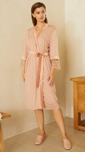 sku: 52014 | Brand: Laete  | Size: Small Medium Large XLarge XXLarge 3XL  | Colors: Античная роза  | Бренды Laete | Домашняя одежда Халаты | Title: Халат