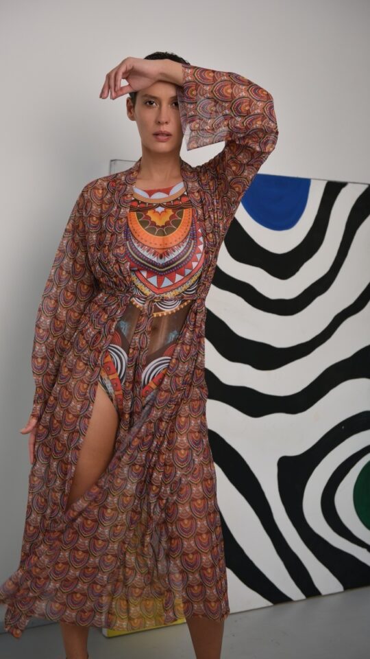 sku: 23003478 | Brand: RoDaSoleil  | Size: Onesize  | Colors: Коричневый  | Бренды RoDaSoleil | Пляжная одежда | Title: Халат АФРИКА