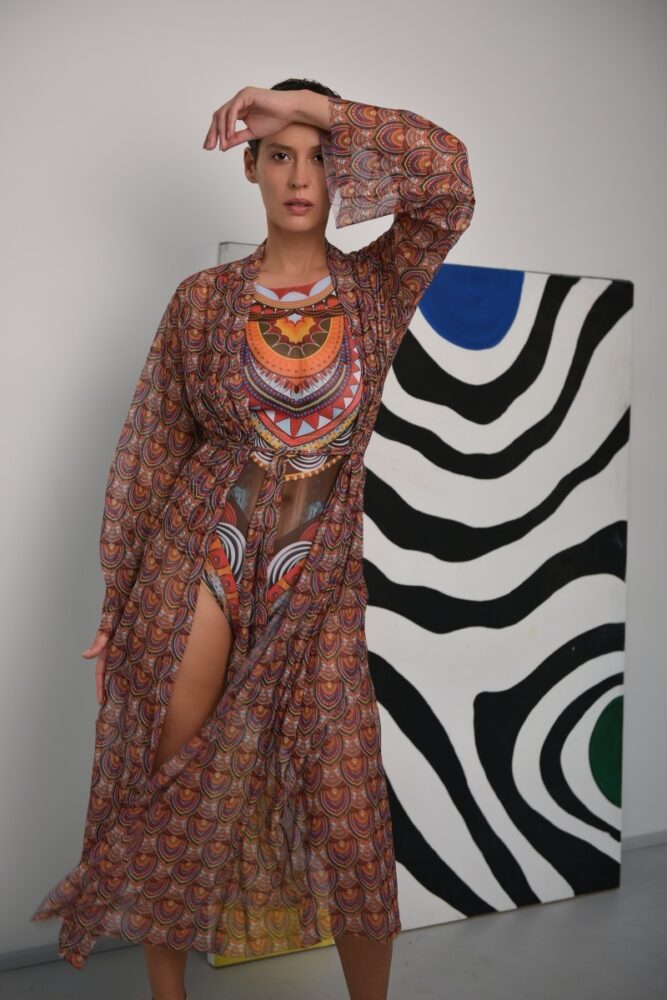 sku: 23003478 | Brand: RoDaSoleil  | Size: Onesize  | Colors: Коричневый  | Бренды RoDaSoleil | Пляжная одежда | Title: Халат АФРИКА